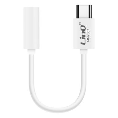 Adaptateur Audio USB C vers Jack 3.5mm Compatible commande vocale Blanc