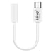 Adaptateur Audio USB C vers Jack 3.5mm Compatible commande vocale Blanc