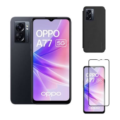 A77 128GB 5G Negro + Funda + Cristal templado