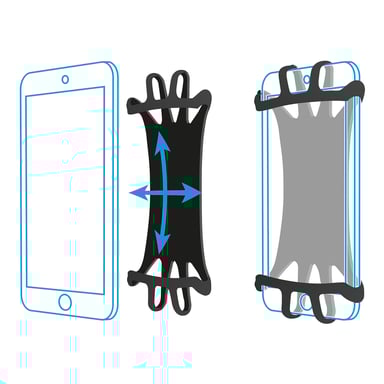 Support Brassard Poignet/Bras Universel 5-7'' pour Terminal de Saisie & Smartphone, Ajustable, Rotation 360°