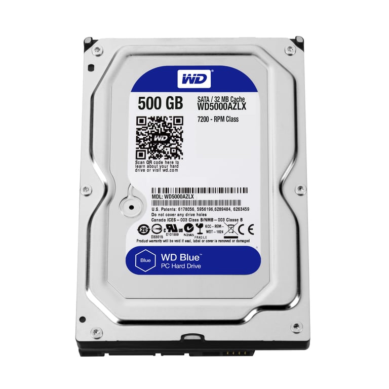 Western Digital Blue disque dur 500 Go 7200 tr/min 32 Mo 3.5  Série ATA III - Neuf
