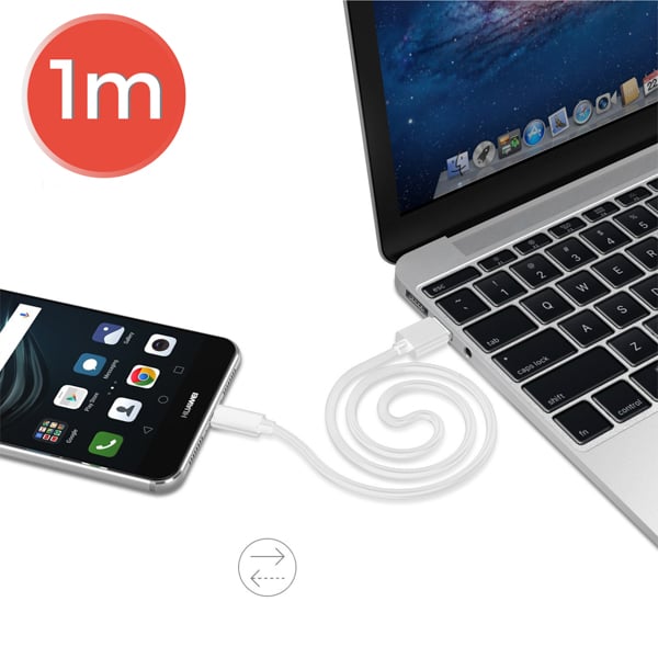 Cable USB A/USB C 1 m 3A Blanco Huawei