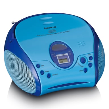 Lenco SCD-24BU kids - Radio portable avec lecteur CD - Bleu - Bleu / Euro / Type-C (CEE 7/16) - vue 1