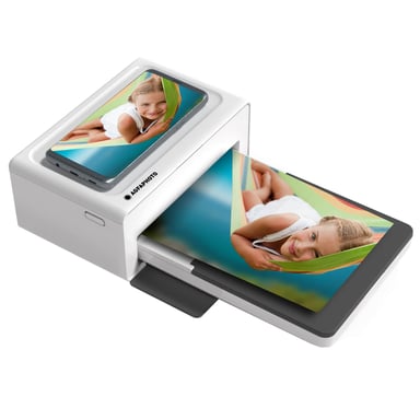 AGFAPHOTO Realipix Moments AMO46 - Imprimante Photo Smartphone 10x15 cm, Bluetooth pour Smartphone Apple et Android, 4Pass Sublimation Thermique - Blanche