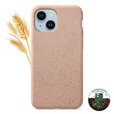 Carcasa de silicona biodegradable rosa compatible con Apple iPhone 14 Plus