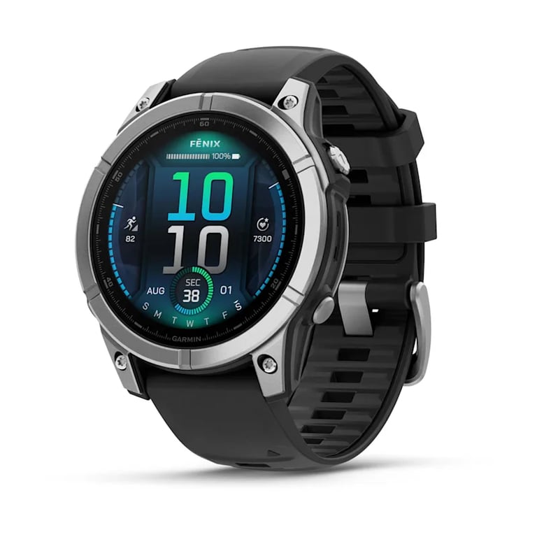 Garmin Fenix E 3,3 cm (1.3 ) AMOLED 47 mm Numérique 416 x 416 pixels Écran tactile Acier inoxydable Wifi GPS (satellite) - Neuf