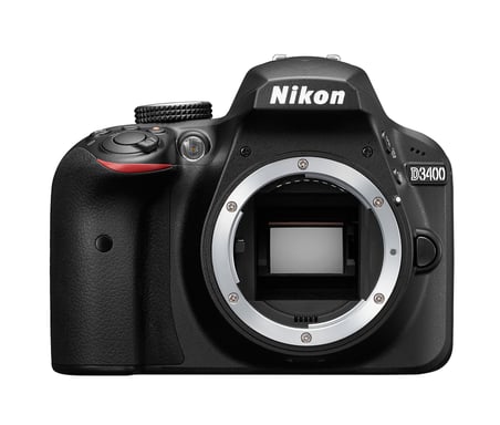 Nikon D3400 Cuerpo de la cámara SLR 24,2 MP CMOS 6000 x 4000 Pixeles Negro