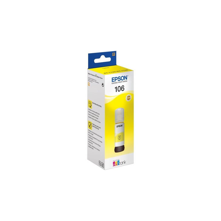 Epson 106 EcoTank encre jaune originale 70 ml C13T00R440 jusqu'à 5000 pages - Neuf
