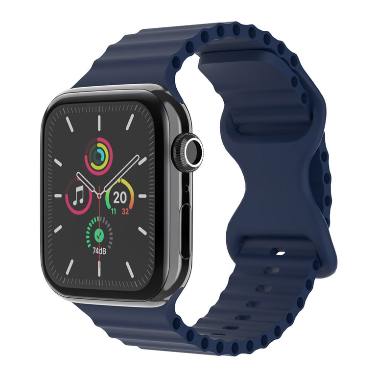 imoshion Bracelet Athletic en silicone pour Apple Watch | 38/40/41/42 mm - Bleu foncé - Neuf
