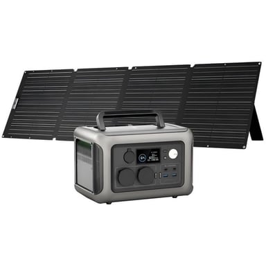 ALLPOWERS Generatore Solare 600W – Kit R600 + SE200 200W – Generatore Solare 600W, 299Wh LiFePO4, 8 dispositivi, UPS, Ricarica rapida