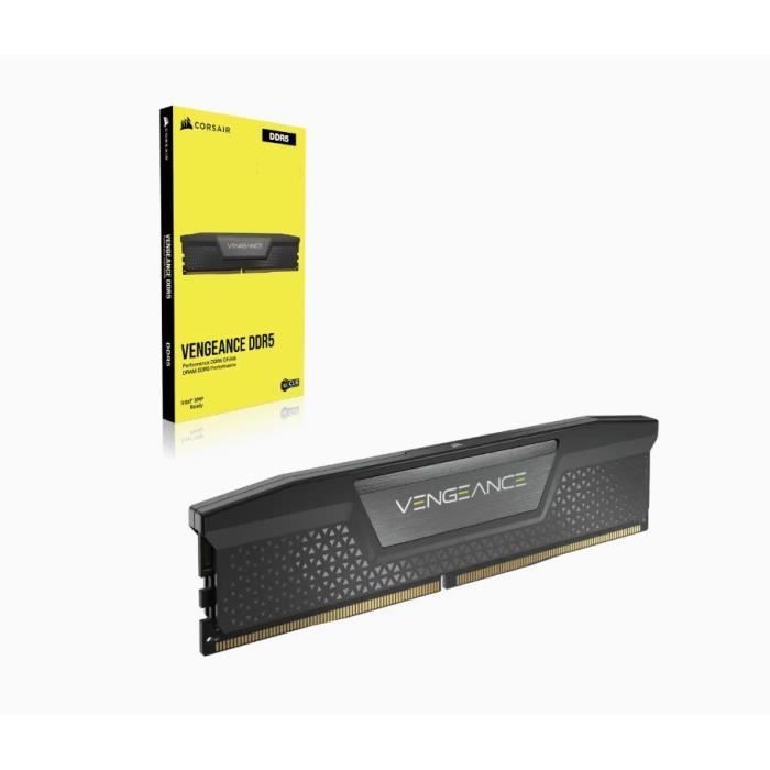 Corsair Vengeance® DDR5 - 32 Go (2 x 16 Go) - 6400 MT/s C32 - Intel XMP 3.0 - Noir - Neuf