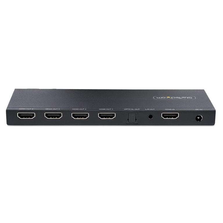 StarTech.com Splitter HDMI 4 Ports - Répartiteur HDMI 4K 60Hz avec Scaler Intégré - Répartiteur HDMI 1 Entrée 4 Sorties - Splitter HDMI 1080p PC - Port Optique 3.5mm - Neuf