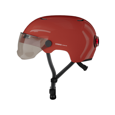 Cosmo Fusion - Casque avec éclairage Vélo Arrière Intelligent et Connecté - Feu Stop, Detection de Chute Automatique, Partage de trajet