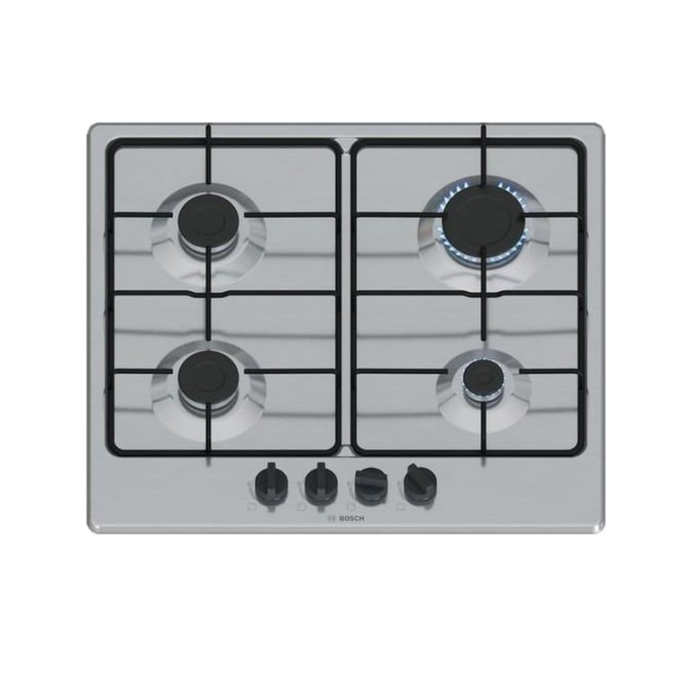 Plaque gaz Bosch PGP6B5K85 inox 60 cm encastrable 4 foyers allumage une main - vue 2