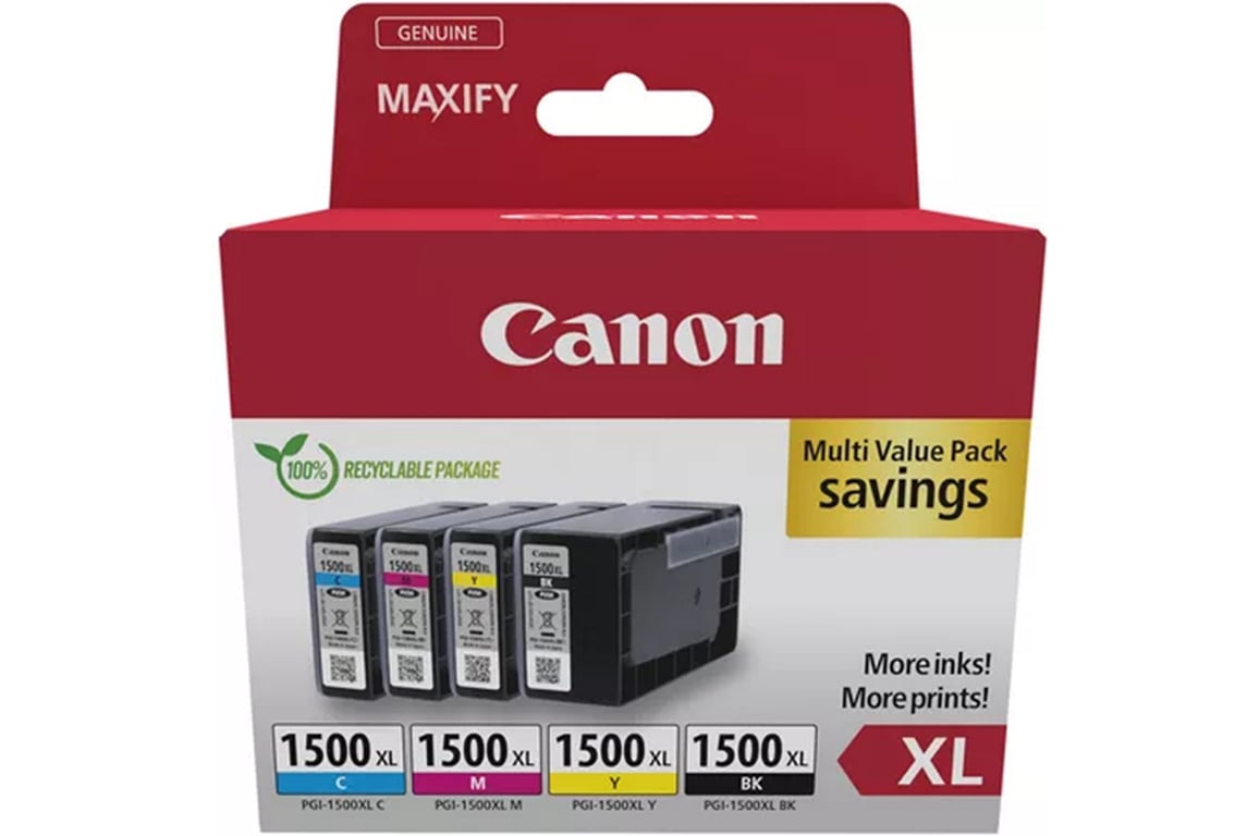 Cartouches d'encre Canon Pack PGI 1500 Cyan Jaune - vue 3