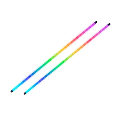 Mars Gaming MLT-TWO, 2x Tiras LED Neon ARGB 400mm, 5V 3 Pin Compatibles con Hubs y MB ARGB, Kit Tiras LED Flexibles para PC con Múltiples Posibilidades, Montaje Rápido y Sencillo Plug-and-Play