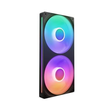 Ventilateurs boîtier NZXT F280 RGB Core RF-U28HF-B1 2x140mm PWM ARGB Noir, effets RGB adressables, mode Zero RPM, 8 broches