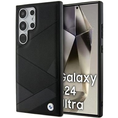Étui BMW Crossing Lines Pattern pour Samsung Galaxy S24 Ultra, noir