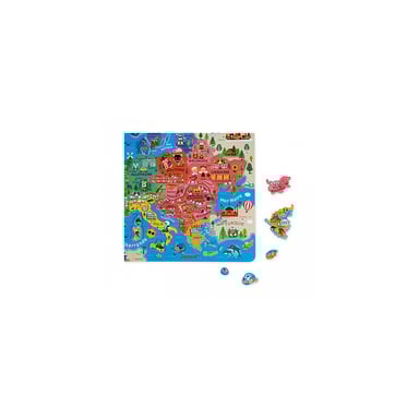 Puzzle magnético Mapa de Europa para niños - Juego educativo de madera