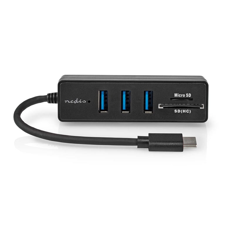 Nedis Hub USB C 3.0 + Lecteur carte micro SD - vue 3