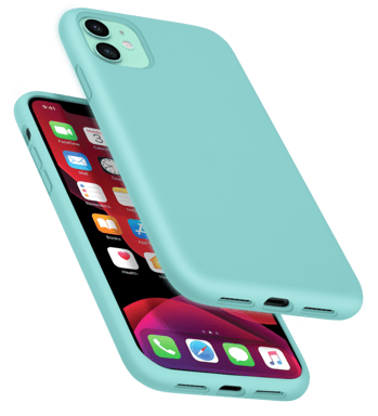 Carcasa de gel de silicona suave a prueba de golpes para Apple iPhone 11, Misty Green