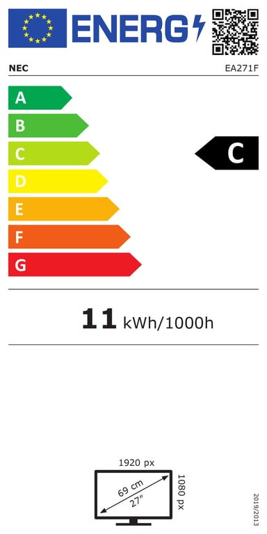 NEC MultiSync EA271F LED display 68,6 cm (27) Full HD Blanc (EA271F LED 68.58CM 27IN - 68.58 cm (27" ) AH-IPS LCD, 1920 x 1080, 16:9, 250 cd/m2, 1000:1, 6 ms, DisplayPort, DVI-D, HDMI, USB x 4, VGA)