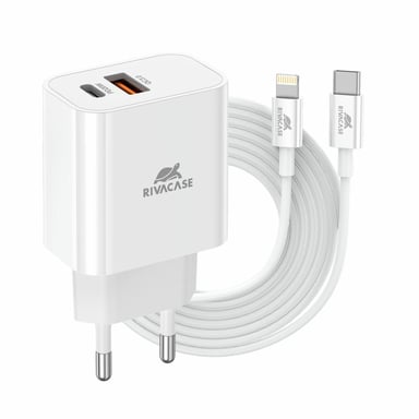 Rivacase PS4102WD4 Smartphone Blanco Corriente alterna Carga rápida Interior