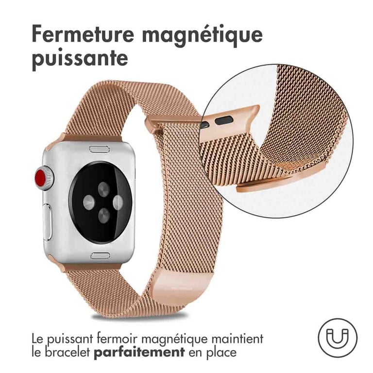 imoshion Bracelet magnétique milanais pour Apple Watch Series 1 á 9 / SE 384041 mm | Series 10 42 mm Taille Neuf - vue 2