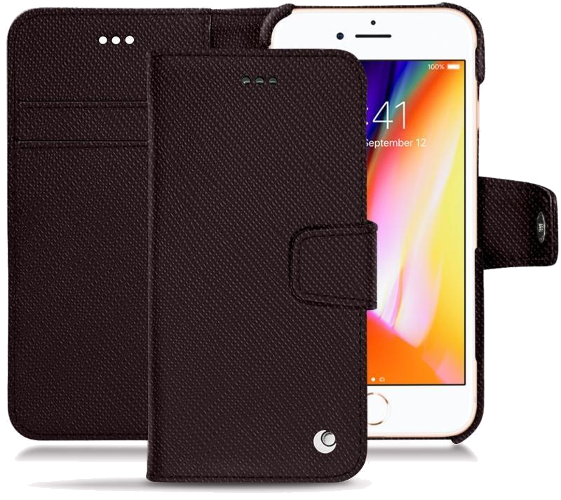 Housse cuir Apple iPhone 8 - Rabat horizontal portefeuilleMarron