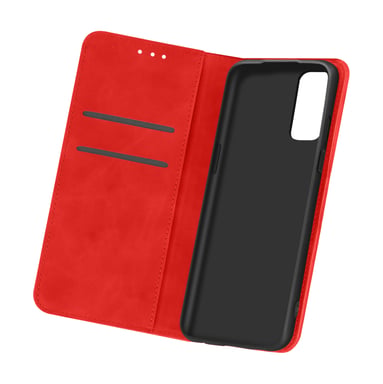 Funda OnePlus 9 Folio Vintage Función Soporte y Tarjetero - Rojo