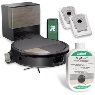 Aspirateur robot iRobot Roomba Max 706 Combo AutoWash 13 000 Pa Mopping Noir/Gris bronze