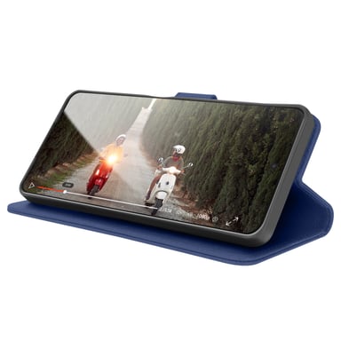 Zanaé Funda tipo cartera para Samsung A42 5G con soporte y lengüeta magnética Azul oscuro