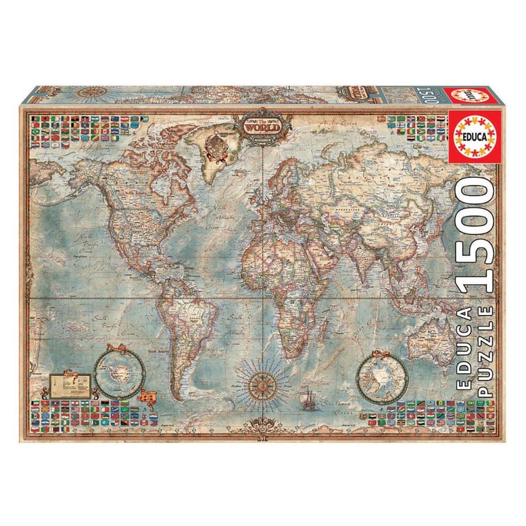 Puzzle Politique du Monde 1500 Pièces Collection Educa® Neuf - vue 1