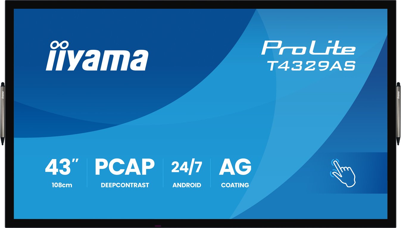iiyama ProLite T4329AS B1AG 43 écran LCD rétro éclairé par LED signalisation numérique avec écran tactile touches 4K UHD 3840 x... - vue 4