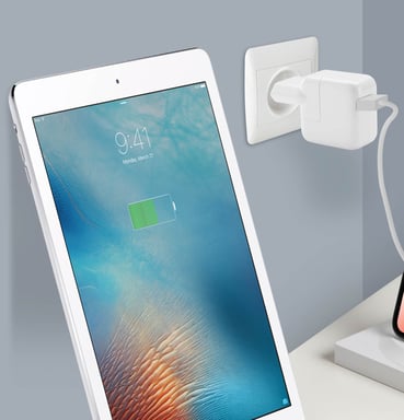 Chargeur Adaptateur Secteur USB 12W Compatible iPod iPad IPhone d'Origine Blanc