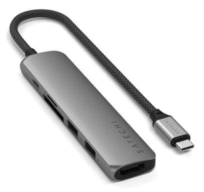 Satechi ST-P6SM hub & concentrateur USB Type-C 10000 Mbit/s Gris - Neuf