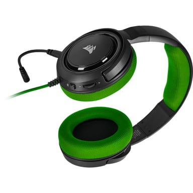 Corsair HS35 Cuffie cablate ad archetto Play Nero, Verde