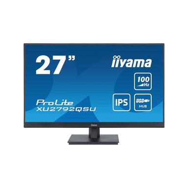 IIYAMA 27'' ULTRA THIN Panel IPS 2560x1440 0.4ms 100Hz 250 cd/m² HDMI DisplayPort USB HUB (4x3.0) HPs TCO VESA 100x100 XU2792QSU-B6