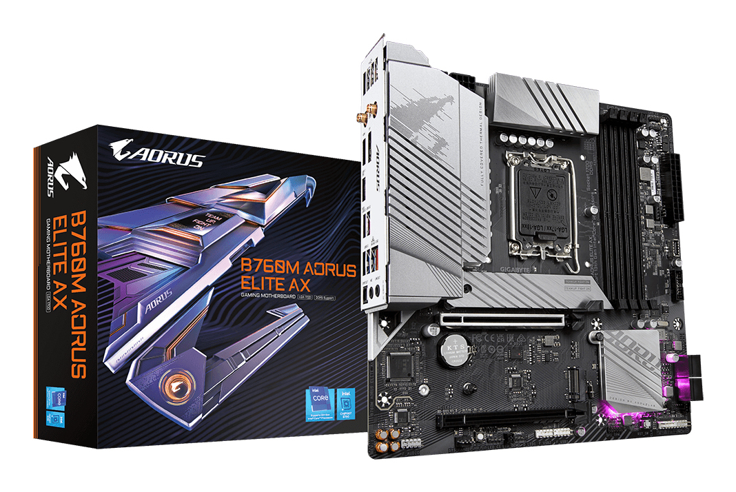 Gigabyte B760M AORUS ELITE AX - vue 1
