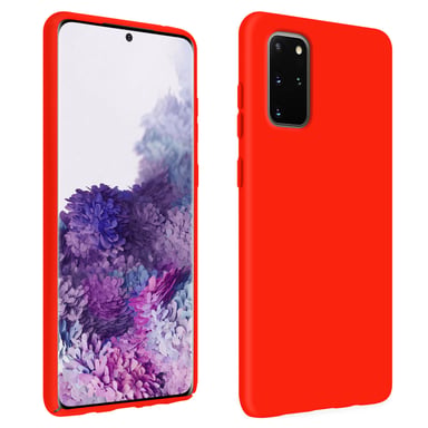 Coque pour Samsung Galaxy S20 Plus Semi-rigide Soft Touch Compatible QI Rouge