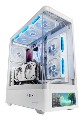 Mars Gaming MCLCDPROW carcasa de ordenador Midi Tower Blanco