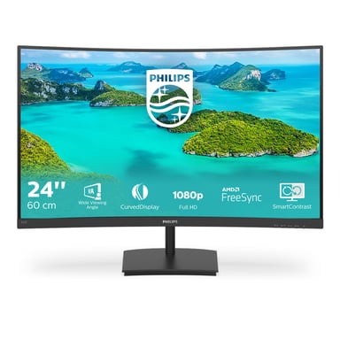 Philips E Line 241E1SCA/00 écran plat de PC 59,9 cm (23.6'') 1920 x 1080 pixels Full HD LCD Noir