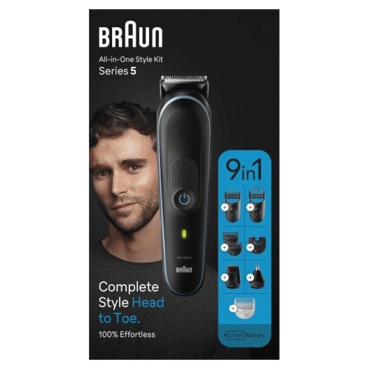 Tondeuse Multi Usages Braun AIO 3560 – 40 Longueurs, Rechargeable - vue 9