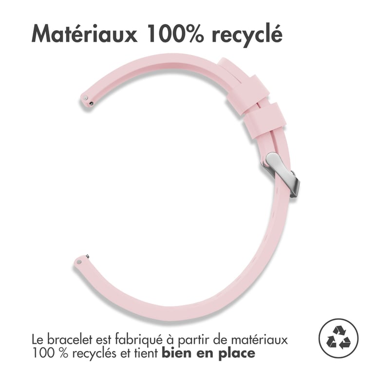 imoshion Bracelet silicone - Connexion universelle 24 mm - Rose - Neuf