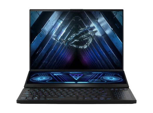 ASUS ROG Zephyrus Duo 16 GX650PZ-014W AMD Ryzen™ 9 7945HX Ordinateur portable 40,6 cm (16'') WQXGA 32 Go DDR5-SDRAM 1 To SSD NVIDIA GeForce RTX 4080 Wi-Fi 6E (802.11ax) Windows 11 Home Noir