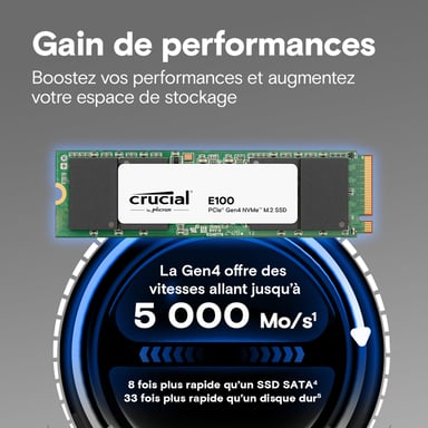 Crucial E100 Tray 2 To M.2 PCI Express 4.0 NVMe