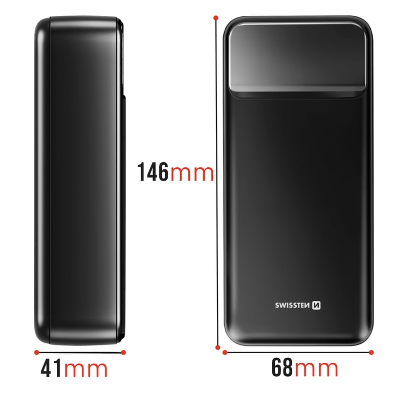 Batterie Externe 30000mAh avec USB C et 2 USB Écran LED Compacte Neuf - vue 3
