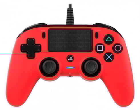 NACON PS4OFCPADRED mando y volante Rojo USB Gamepad Analógico/Digital PC, PlayStation 4