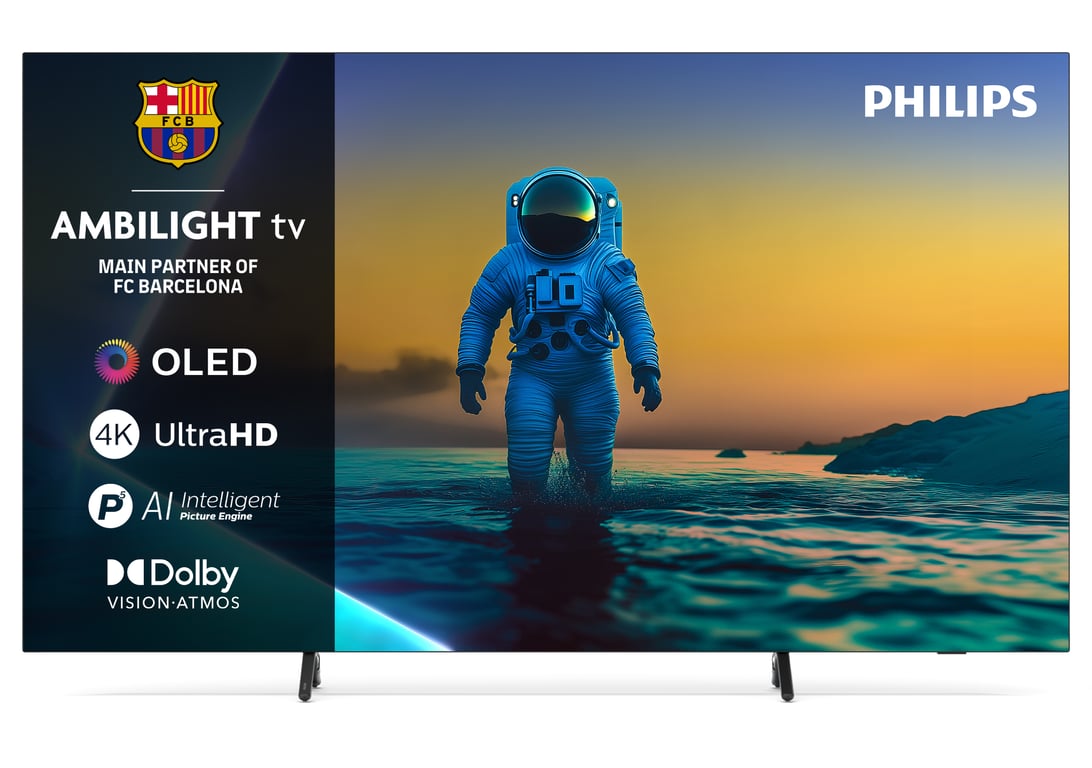 TV OLED Ambilight Philips 77OLED810 194 cm 4K UHD 2025 métal - vue 4