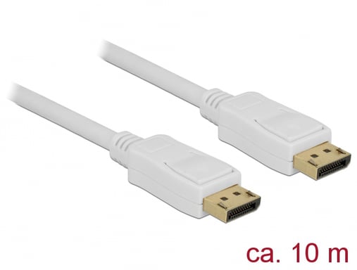 DeLOCK 84863 Cavo DisplayPort da 10 m Bianco